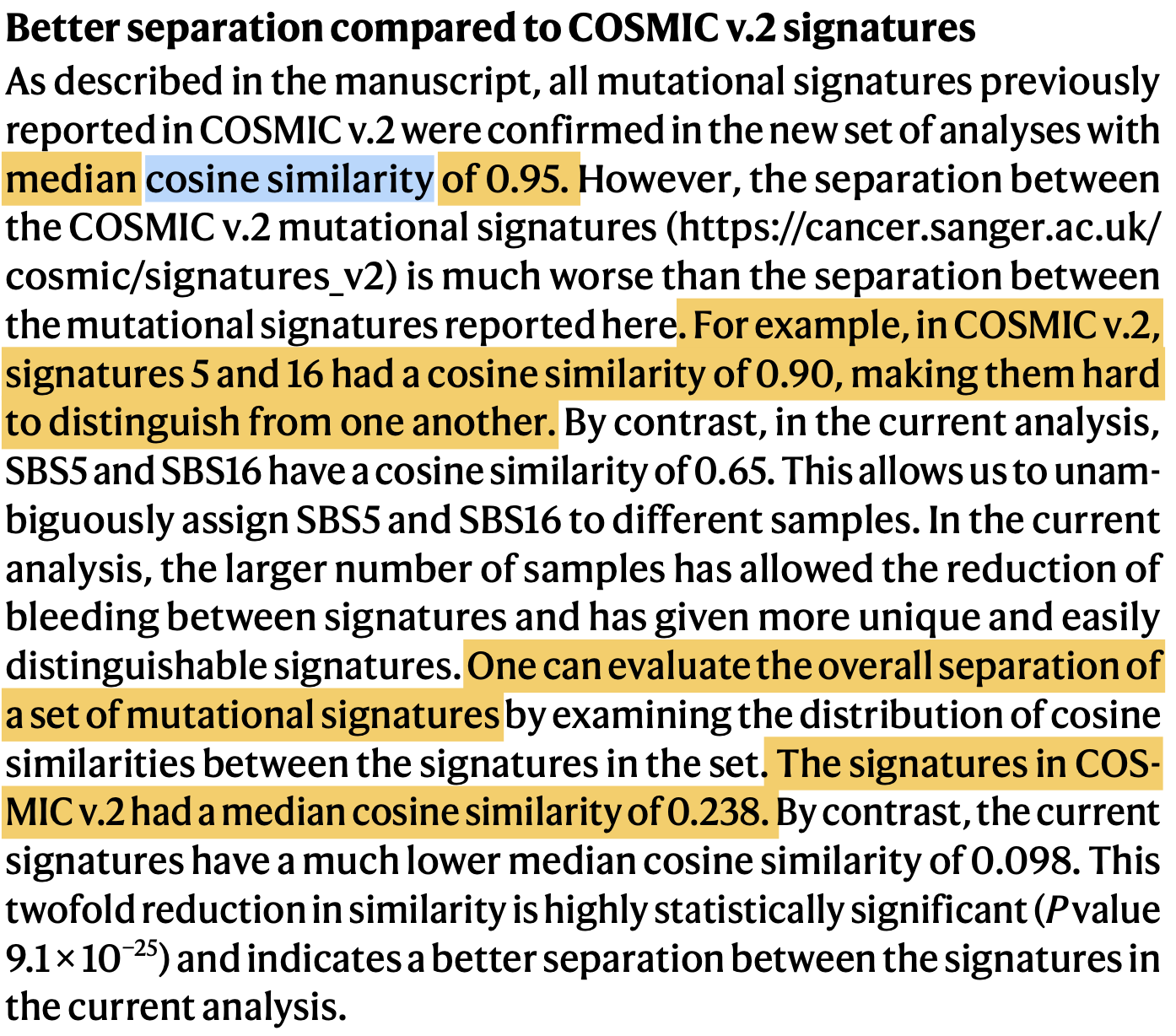COSMIC数据库的signature需要更新