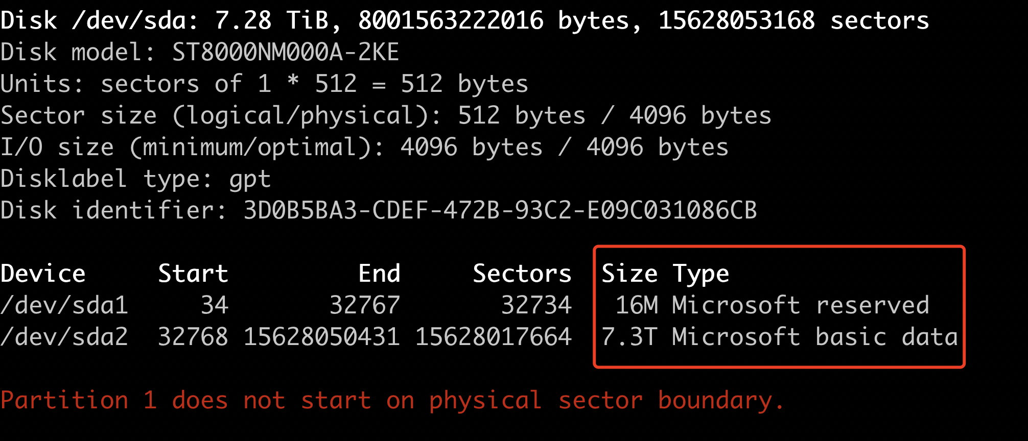 我的8T硬盘是NTFS分区