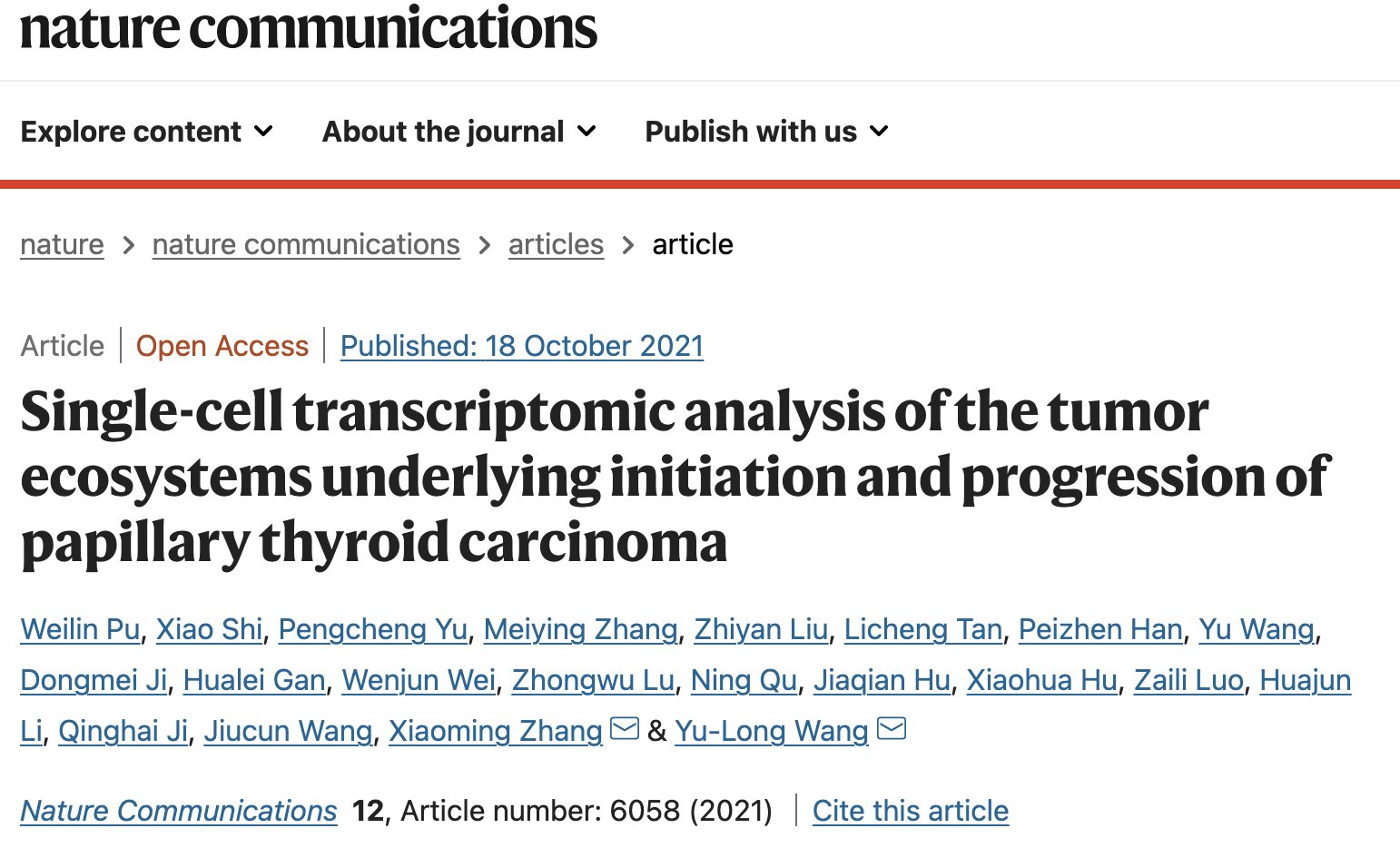  papillary thyroid carcinoma 的单细胞